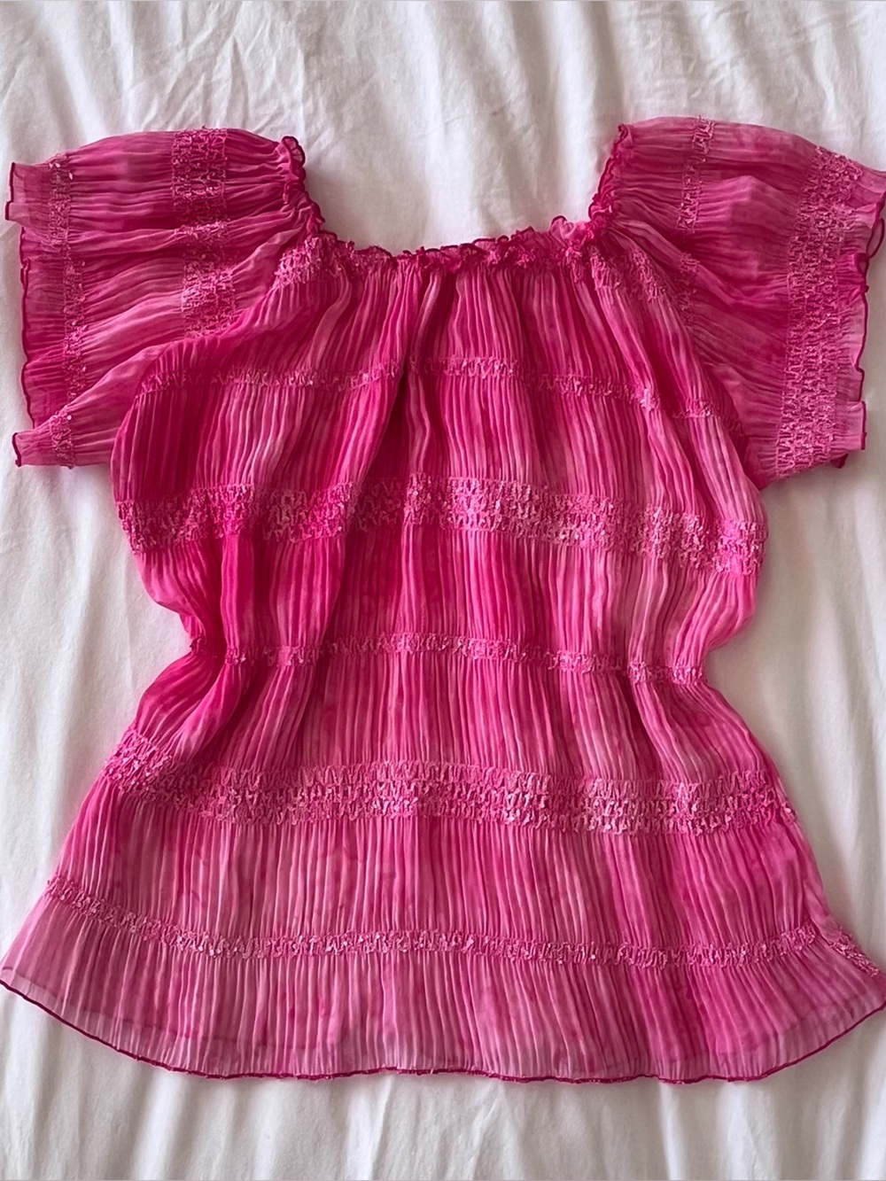 Vintage 90s pink fairy blouse